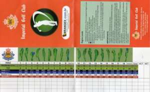 Scorecard do Campo de Golfe do Imperial Golf Club em Braganca Paulista