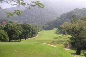 Frontnine do Campo de Golfe do Gavea County Golf Club em Rio de Janeiro.
