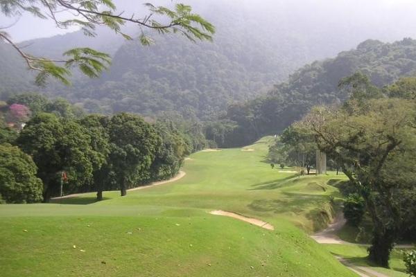 Frontnine do Campo de Golfe do Gavea County Golf Club em Rio de Janeiro.