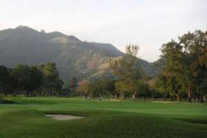 Vista do campo de golfe do Itanhanga Golf Club no Rio de Janeiro.