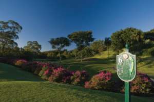 Tee 6 no campo de golfe Terras de São José Golf Club perto de Itu.