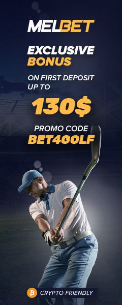 Receive an exclusive promotion on first deposit for Melbet golf bets with our code bet4golf.