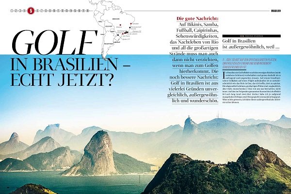 Golf in Brasilien, Bericht von Regina Dvorak ?ber Rio de Janeiro und Trancoso